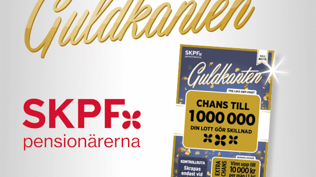 Guldkanten är SKPF Pensionärernas eget lotteri.